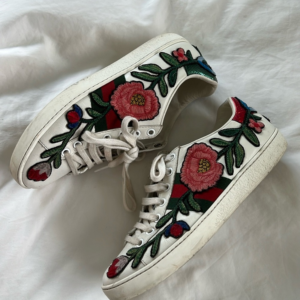 Gucci Ace Embroidered 'Floral'